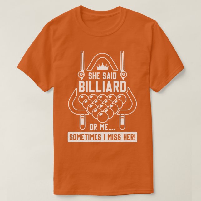 Billiard eller mig t shirt (Design framsida)