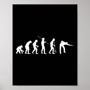 Billiard Evolution Snooker Bassäng Chalk Billiard Poster
