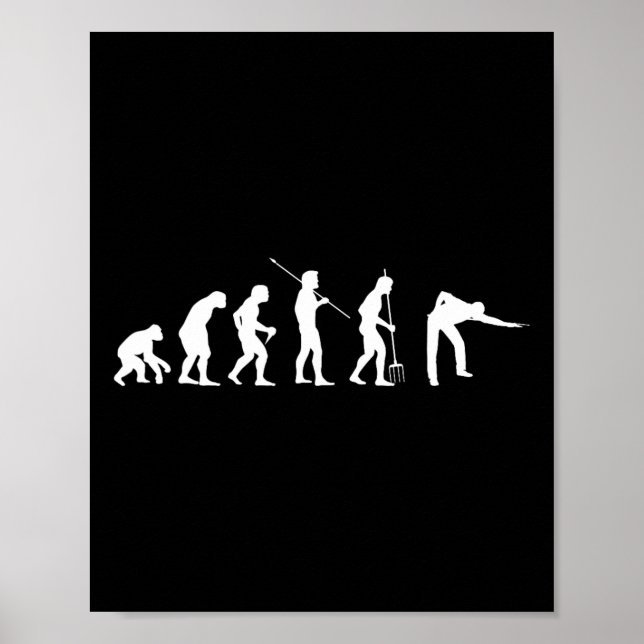 Billiard Evolution Snooker Bassäng Chalk Billiard  Poster (Framsidan)