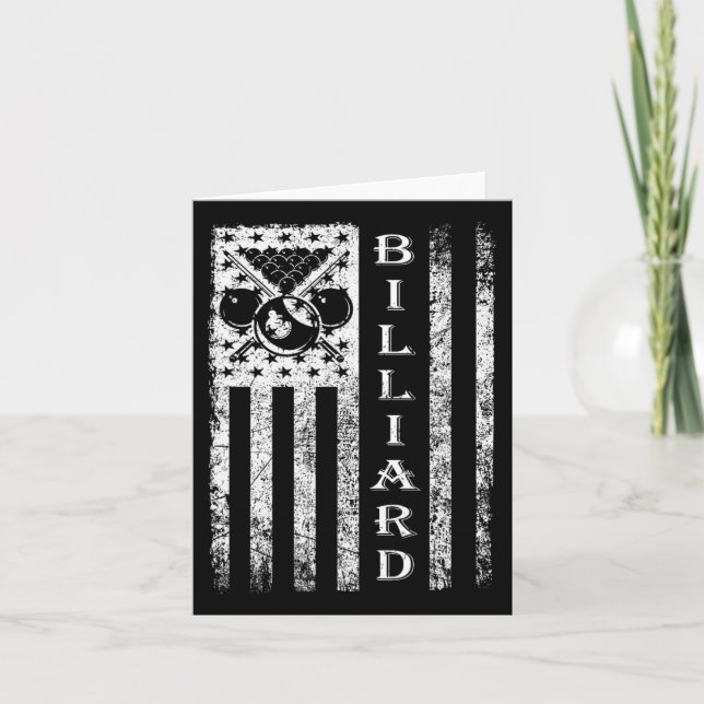 Billiard Flagga - Flagga Billiards Outfit Billiard Kort (Framsida)