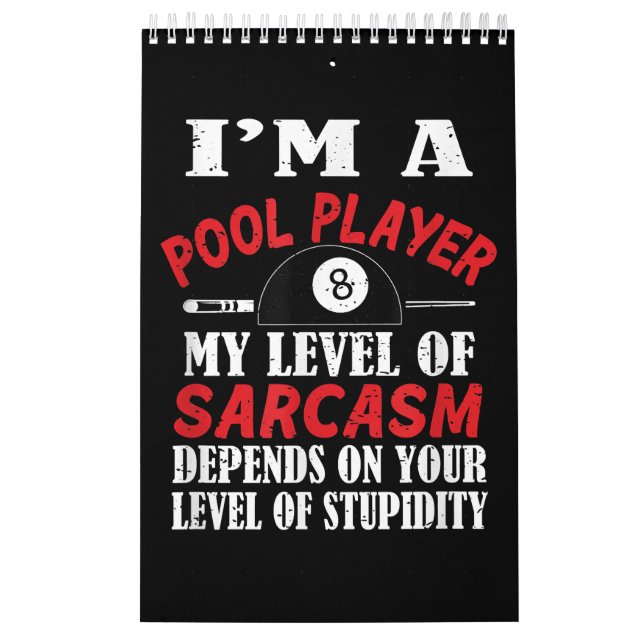 Billiard Gift Billiards Bassäng Snooker, Sarcasm F Kalender (Omslag)