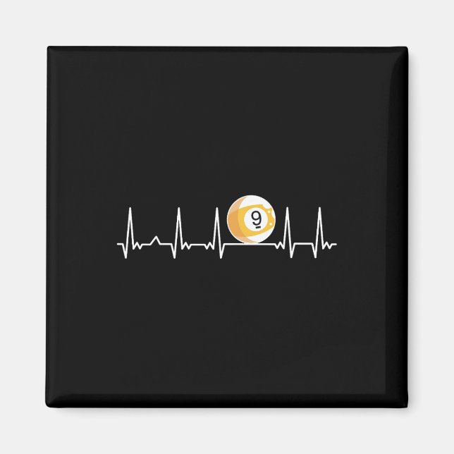 Billiard Heartslag Snooker Bassäng Chalk Billiard  Magnet (Framsidan)
