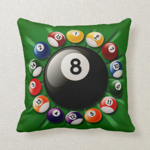 Billiard klumpa ihop sig dekorativ kudde