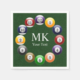 Billiard klumpa ihop sig skins färgrika pappersservett
