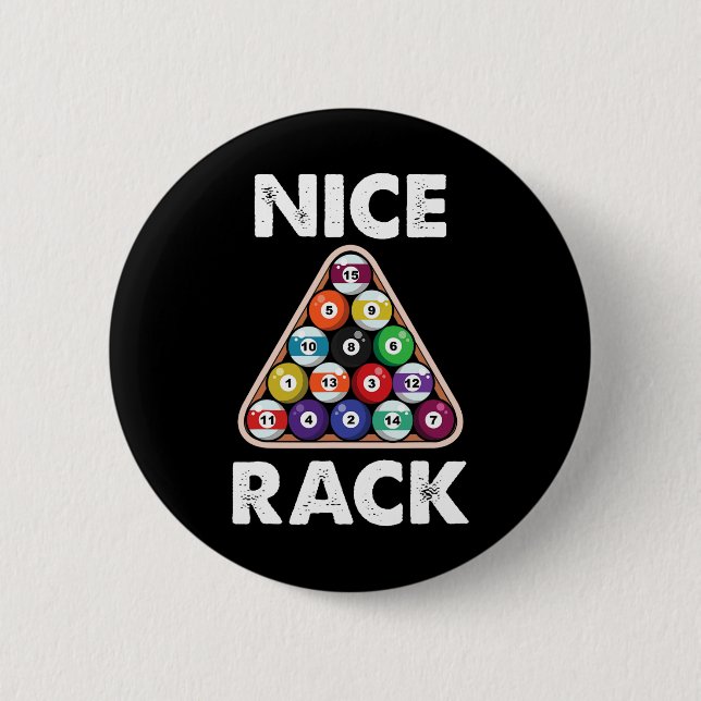 Billiard Nice Rack Billiard Player Gift Knapp (Framsida)