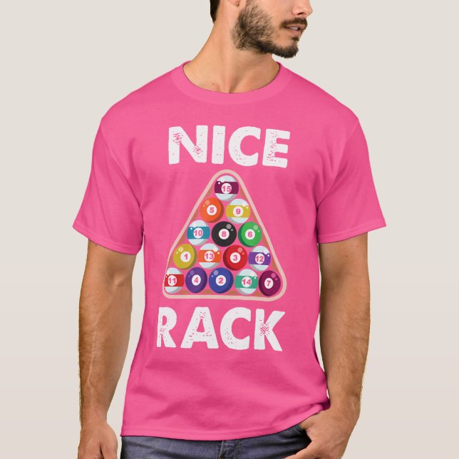 Billiard Nice Rack Billiard Player T Shirt (Framsida)