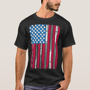 Billiard och amerikansk Flagga tillverkad för en B T Shirt