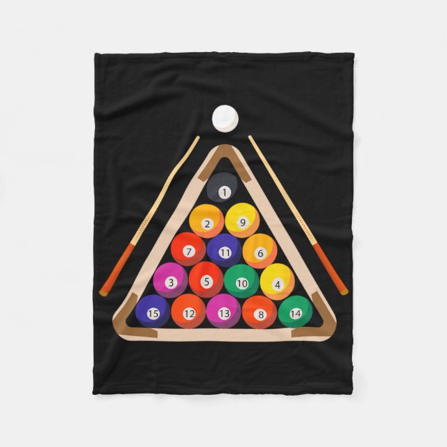 Billiard och Stick Billiards Bassäng Player Fleecefilt (Framsidan)