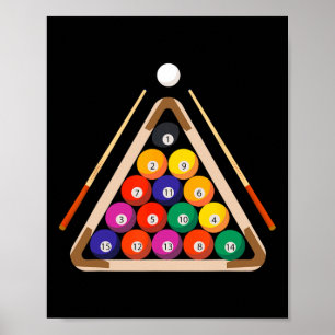 Billiard och Stick Billiards Bassäng Player Poster