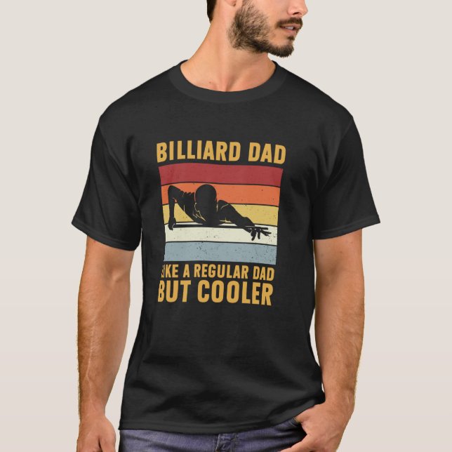Billiard Pappa regulular Pappa men Cooler Funny Bi T Shirt (Framsida)