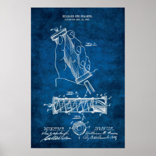 Billiard Patent Art #12 Bassäng rumsdekoration Poster