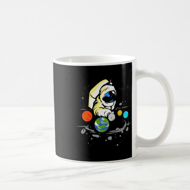 Billiard Player Astronaut Snooker Billiard Gift Kaffemugg (Höger)