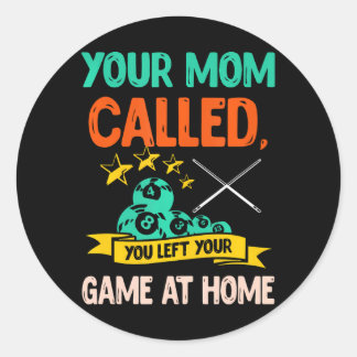 Billiard Player Billard 8-Boll Bassäng Runt Klistermärke