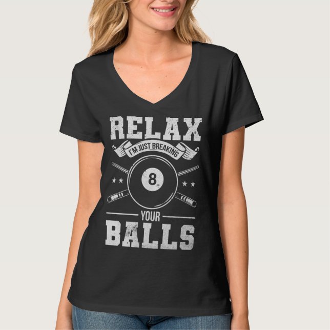Billiard Player & billiard Pool Game T Shirt (Framsida)