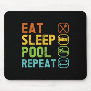 Billiard Player Eat Sover Bassäng Upprepa Bassäng Musmatta