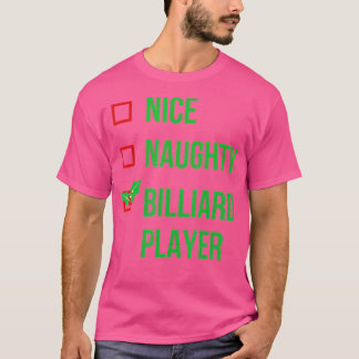 Billiard Player Funny Pajama Christmas Gift T Shirt