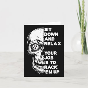 Billiard Player Skull Skeleton Billiards Bord Rac Kort