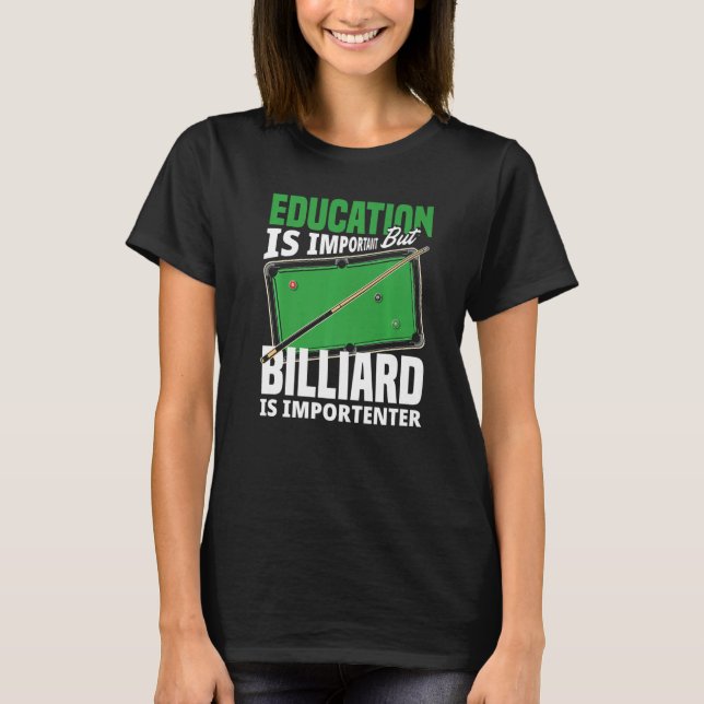 Billiard Player Snooker  Pool Player T Shirt (Framsida)