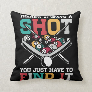 Billiard Quote Funny 8 Boll Player Kudde