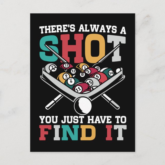 Billiard Quote Funny 8 Boll Player Vykort (Framsida)