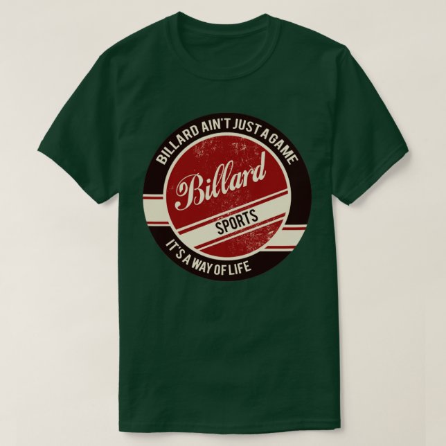 Billiard Retro T Shirt (Design framsida)
