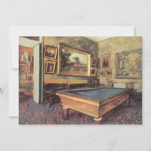 Billiard Room på Menil Hubert av Edgar Degas (Framsida)