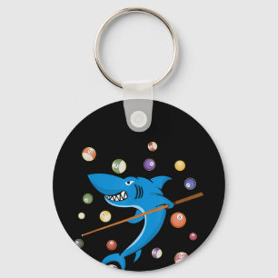 Billiard Shark 8 Boll Player Bassäng Bord Cue Sti Nyckelring