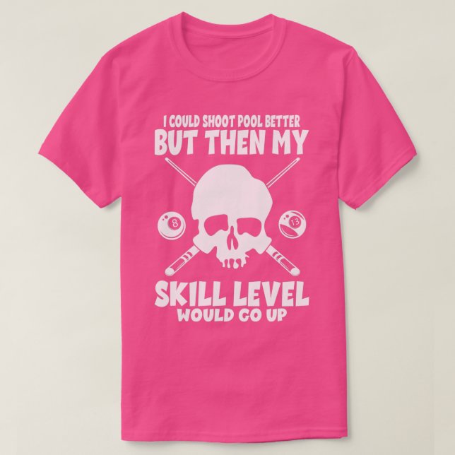 Billiard Skull 8boll bassäng-miljardspelare T Shirt (Design framsida)