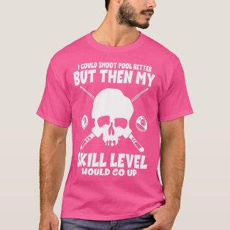 Billiard Skull 8boll bassäng-miljardspelare T Shirt