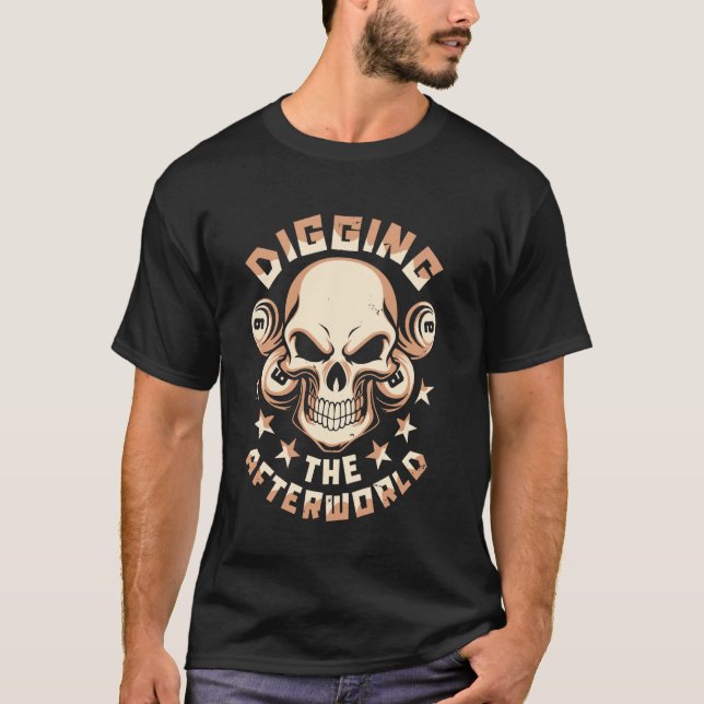 Billiard Skull Billard 8-Boll - Cue Bassäng T Shirt (Framsida)