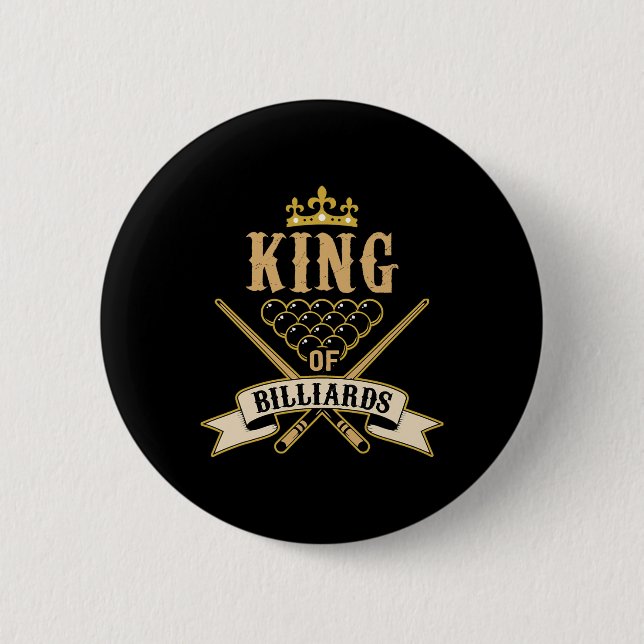 Billiard Snooker Älskare - kung på Billiards Knapp (Framsida)