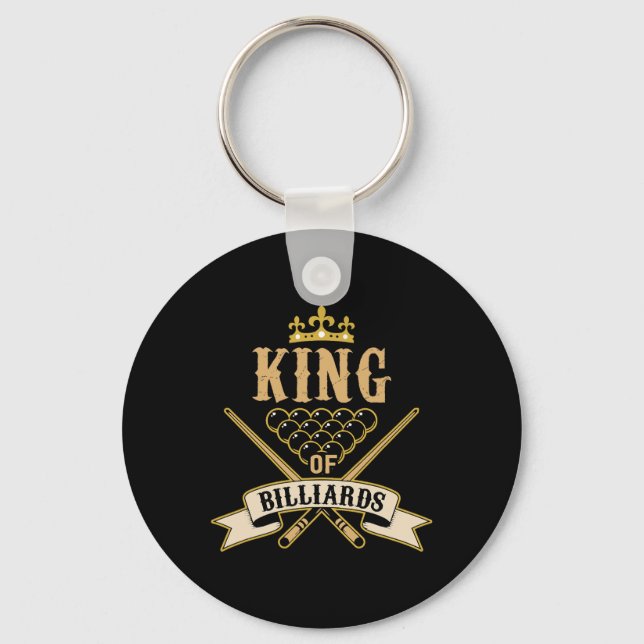 Billiard Snooker Älskare - kung på Billiards Nyckelring (Framsida)
