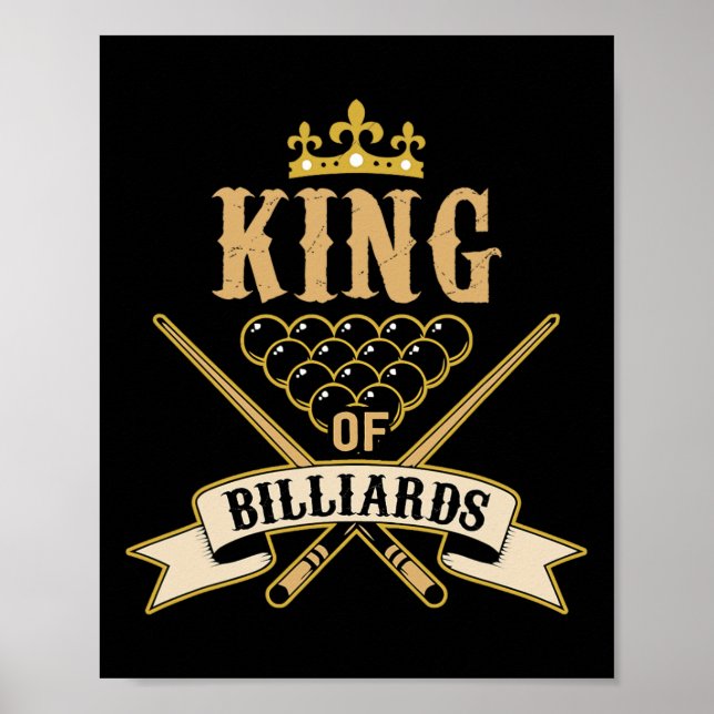 Billiard Snooker Älskare - kung på Billiards Poster (Framsidan)