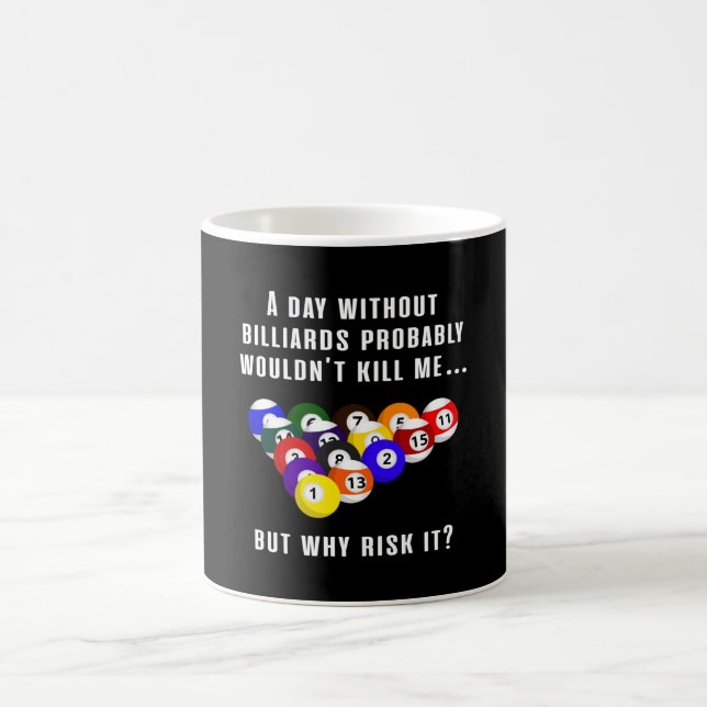 Billiard Snooker Bassäng Billiards 8 Boll Funny Gi Kaffemugg (Center)