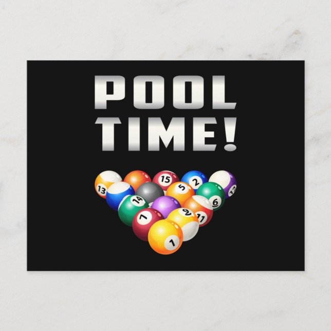 Billiard Snooker Bassäng Billiards 8 Boll Funny Gi Vykort (Framsida)