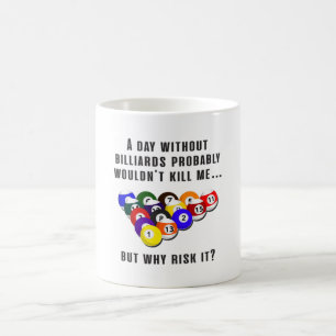 Billiard Snooker Bassäng Billiards Funny Gift Idea Kaffemugg