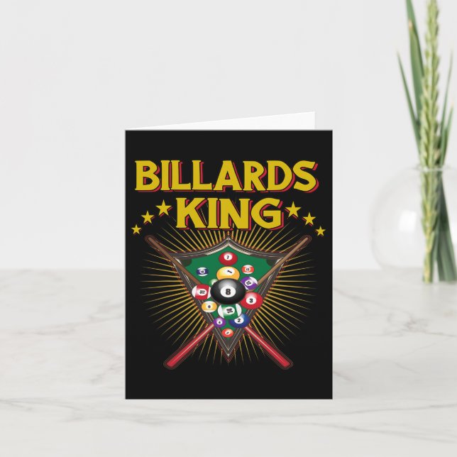 Billiard Snooker Kung på miljardplan 8 Bassäng Kort (Framsida)