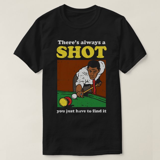 Billiard Snooker Retro 1 T Shirt (Design framsida)