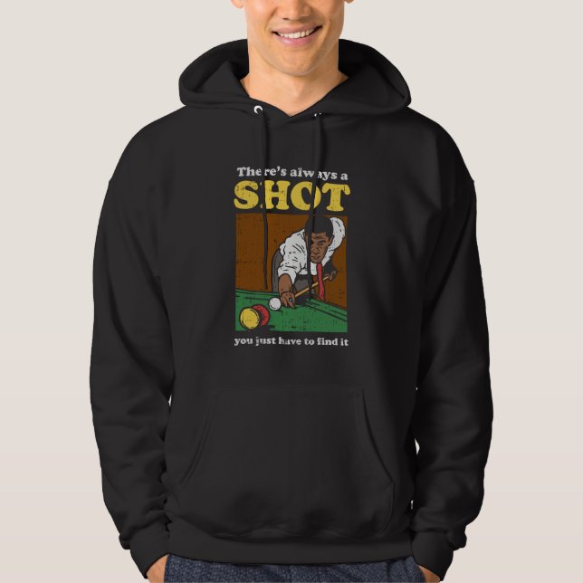 Billiard Snooker Retro Hoodie (Framsida)