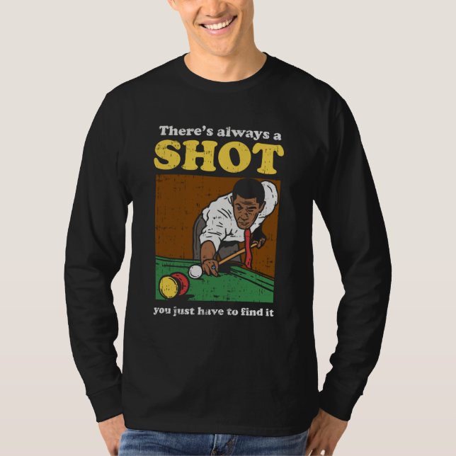 Billiard Snooker Retro T Shirt (Framsida)