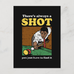 Billiard Snooker Retro Vykort
