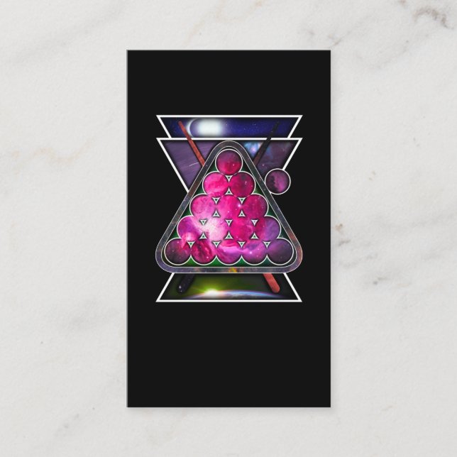 Billiard Space Snooker Bassäng Player Visitkort (Framsida)