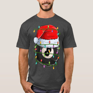 Billiard Sports Älskare Julafton Ljus Santa Billia T Shirt