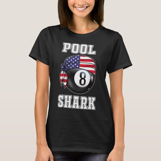 Billiard Team 8 Ll Bassäng-spelarpresenter för Bas T Shirt (Framsida)