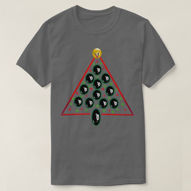Billiard Träd T Shirt (Design framsida)