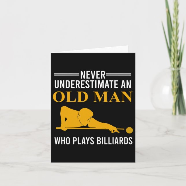 Billiard underskatta aldrig en gammal man som spel kort (Framsida)