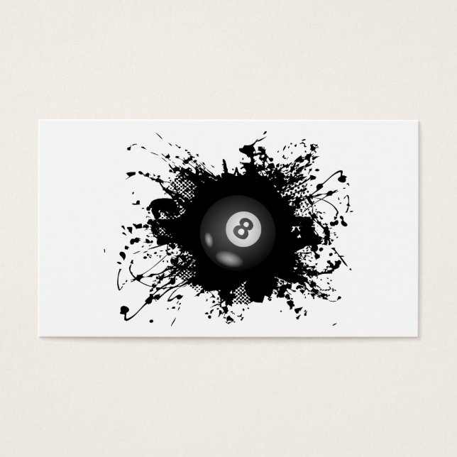 Billiard Urban Stil Visitkort (Framsidan)