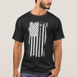 Billiard US American Flagga Bassäng Bord åtta Boll T Shirt