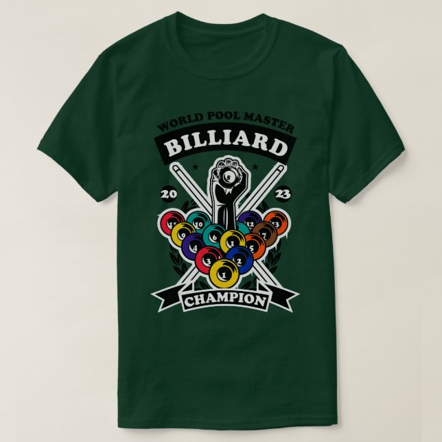 Billiard World Champion 2023 Billiard Fläkt S T Shirt (Design framsida)