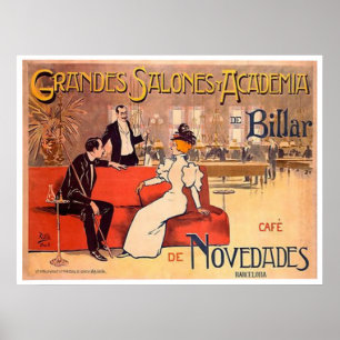 Billiardakademi Barcelona, Spanien Poster